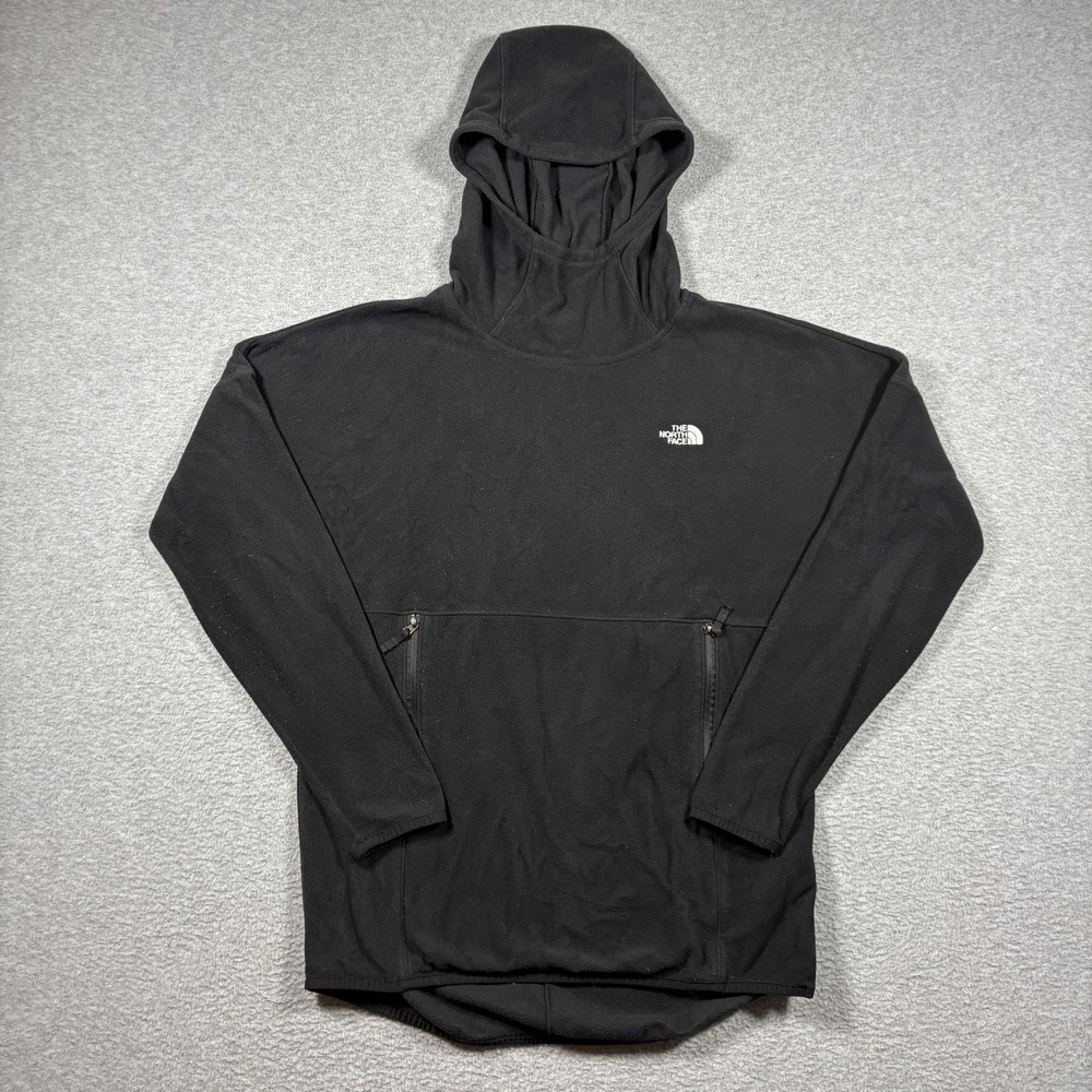 The North Face TKA Glacier Fleece Hoodie Sweatshirt Womens Small Black Pullover